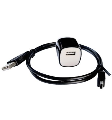Universal charging cube with dual USB ports and a connected charging cable, featured among Rife machine accessories for enhanced functionality.
