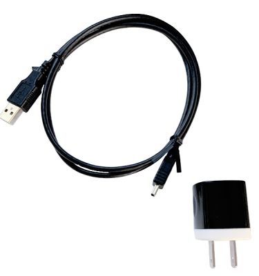 JWLABS charging cube and cable (front view)