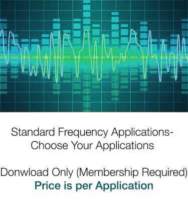 frequency image jwlabs rife machine teal with text: advanced frequency applications choose your application download only membership required.