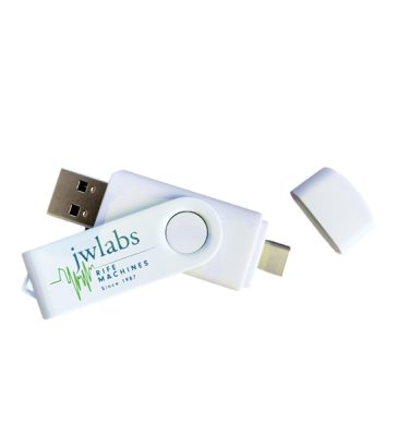 JWLABS Flash Drive - Top View (open USB and C-Port)
