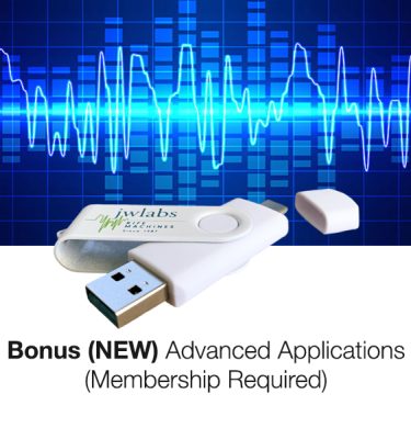 Advanced Bonus Applications on Flash Drive - USB highlight view with frequency image background