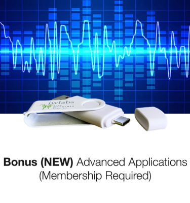 Advanced Bonus Applications on Flash Drive - C-Port highlight view with frequency image background