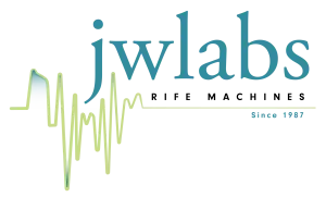 JWLABS logo featuring stylized text and waveform design, representing Rife therapy and related technologies.