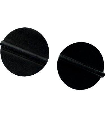 2 round non-adhesive carbon patches